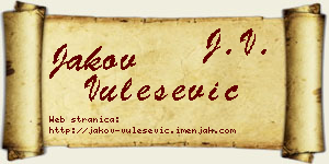 Jakov Vulešević vizit kartica